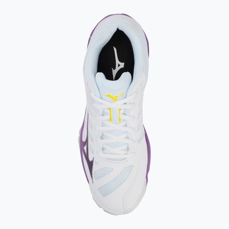 Women's volleyball shoes Mizuno Wave Voltage 2 white/patrician purple/quince 5