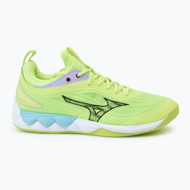 Men's volleyball shoes Mizuno Wave Luminous 3 neo lime/black/splish splash 2