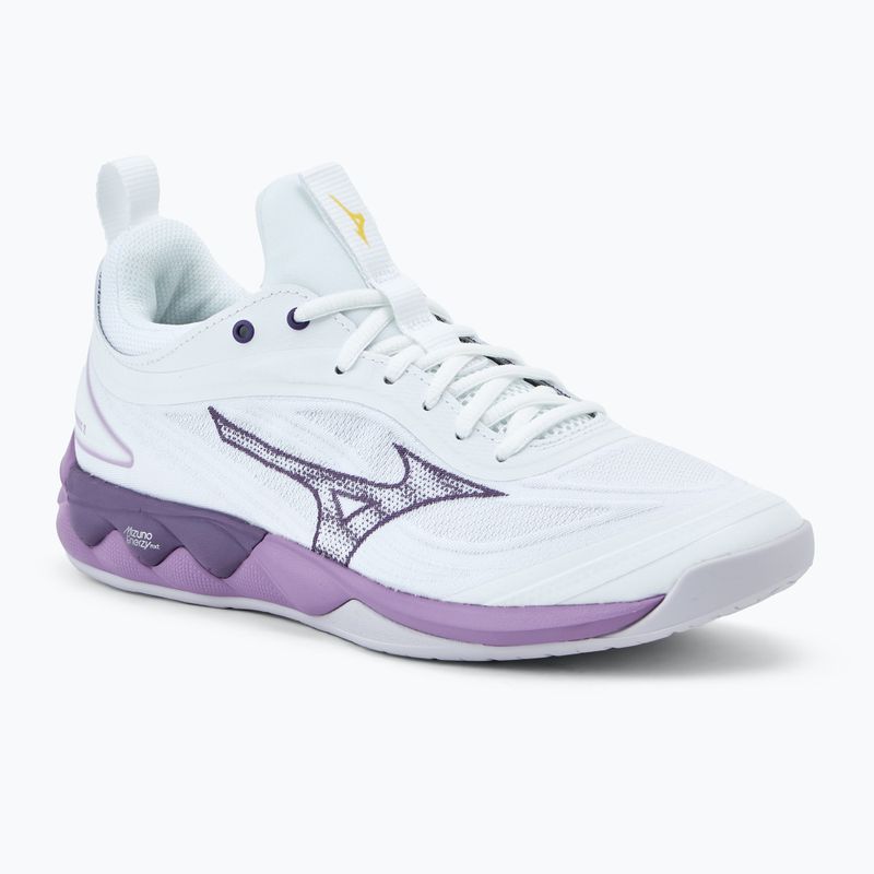 Women's volleyball shoes Mizuno Wave Luminous 3 white/patrician purple/quince