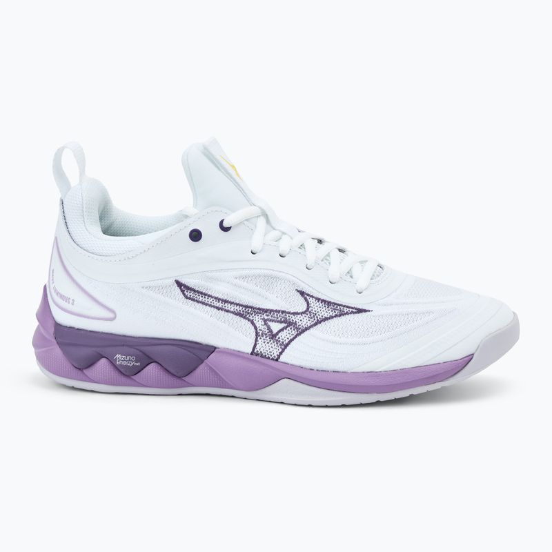 Women's volleyball shoes Mizuno Wave Luminous 3 white/patrician purple/quince 2