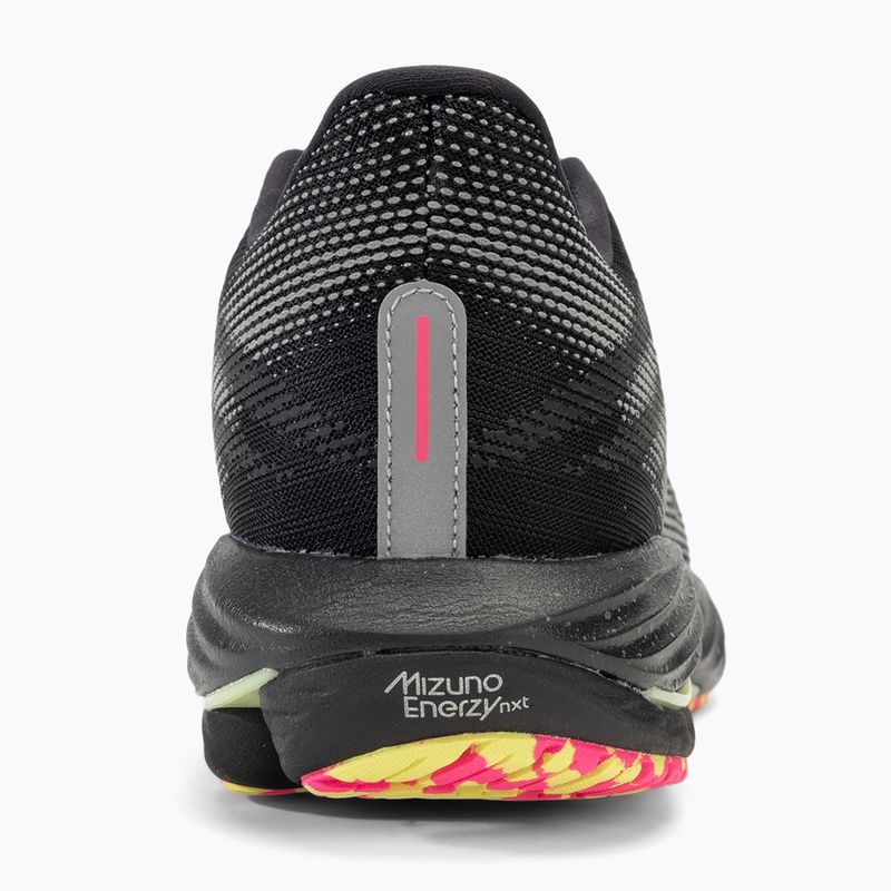 Men's running shoes Mizuno Wave Rider 28 black/silver/sunny lime 6