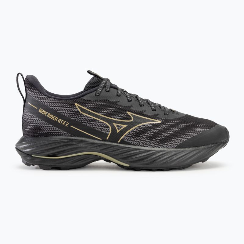 Men's running shoes Mizuno Wave Rider GTX 2 black/golden halo/quiet shade 2