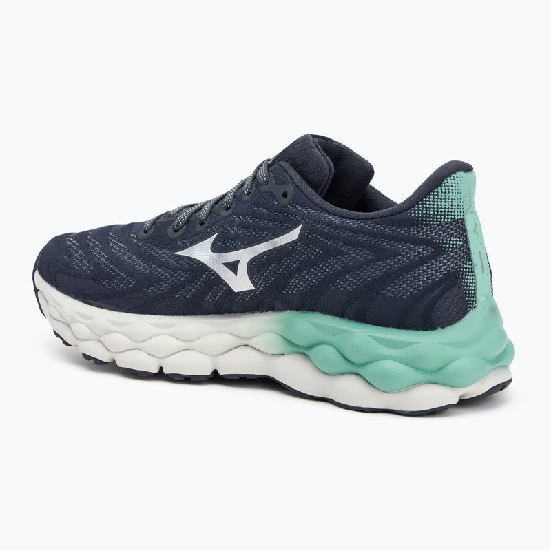 Women's running shoes Mizuno Wave Sky 8 india ink/neo silver/dusty jade green 3