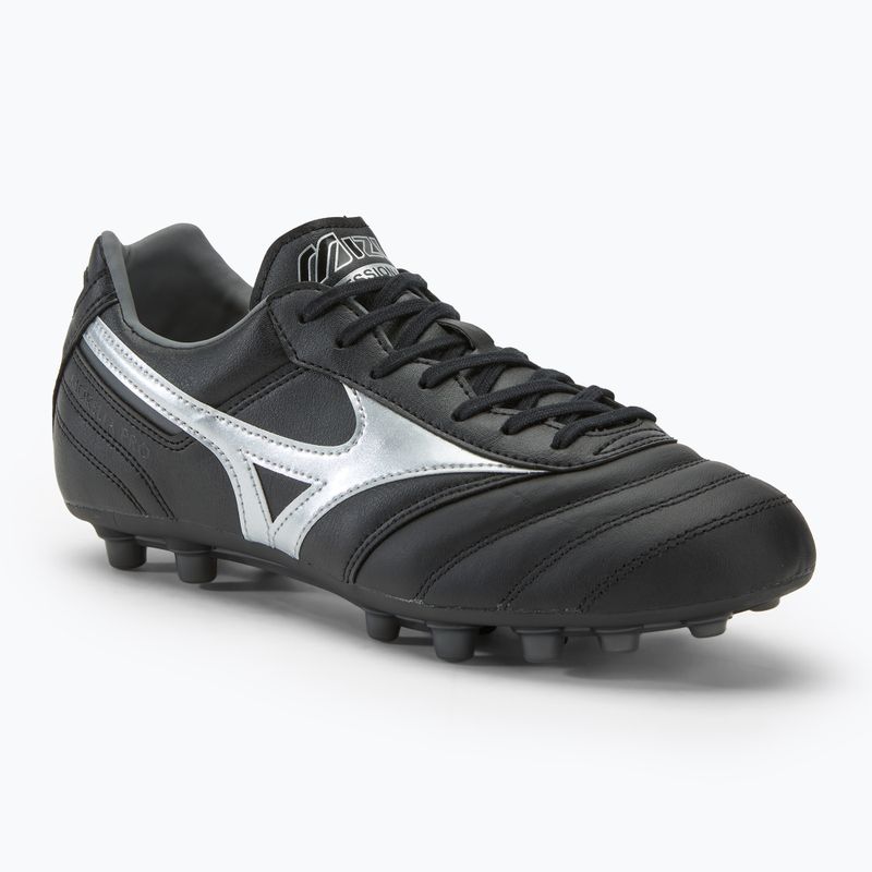 Men's Mizuno Morelia II Pro AG football boots black/galaxy silver/dark shadow