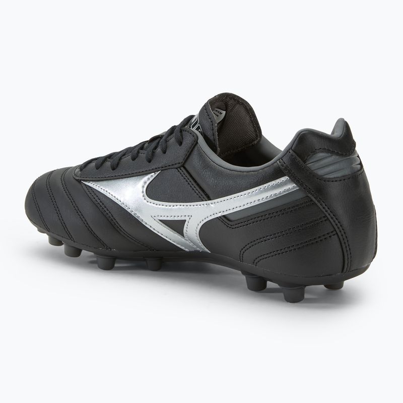 Men's Mizuno Morelia II Pro AG football boots black/galaxy silver/dark shadow 3