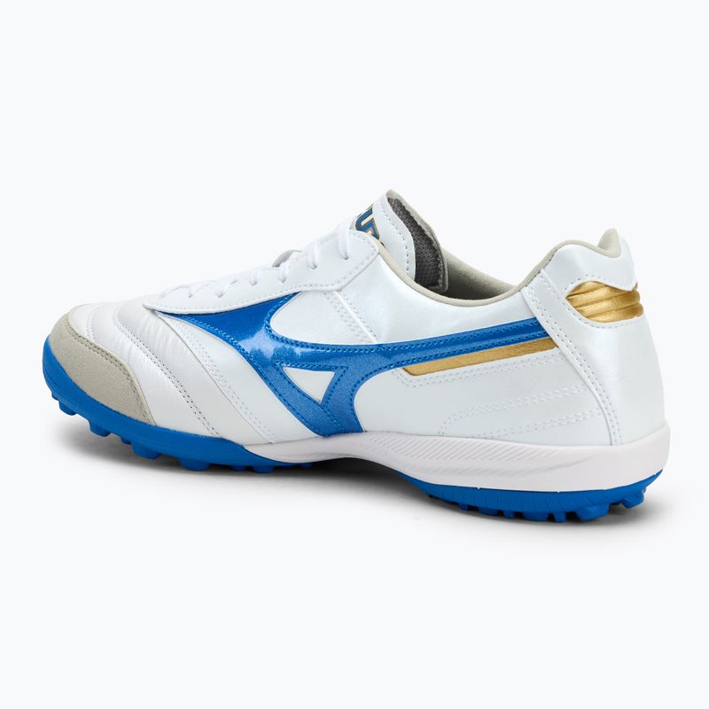 Mizuno Morelia Sala Elite TF men's football boots white/laser blue/gold 3