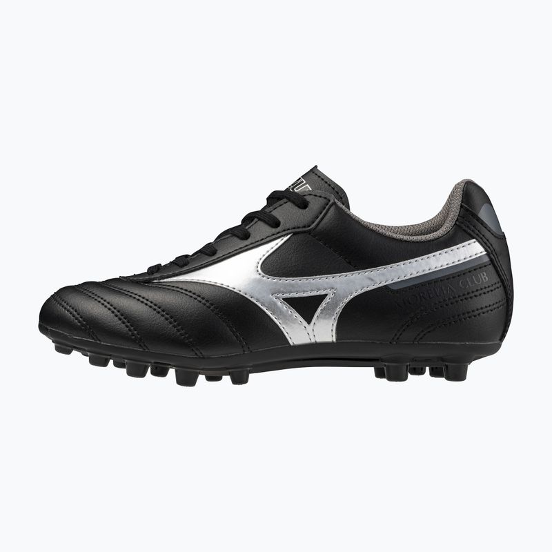 Children's football boots Mizuno Morelia II Club AG black/galaxy silver/dark shadow