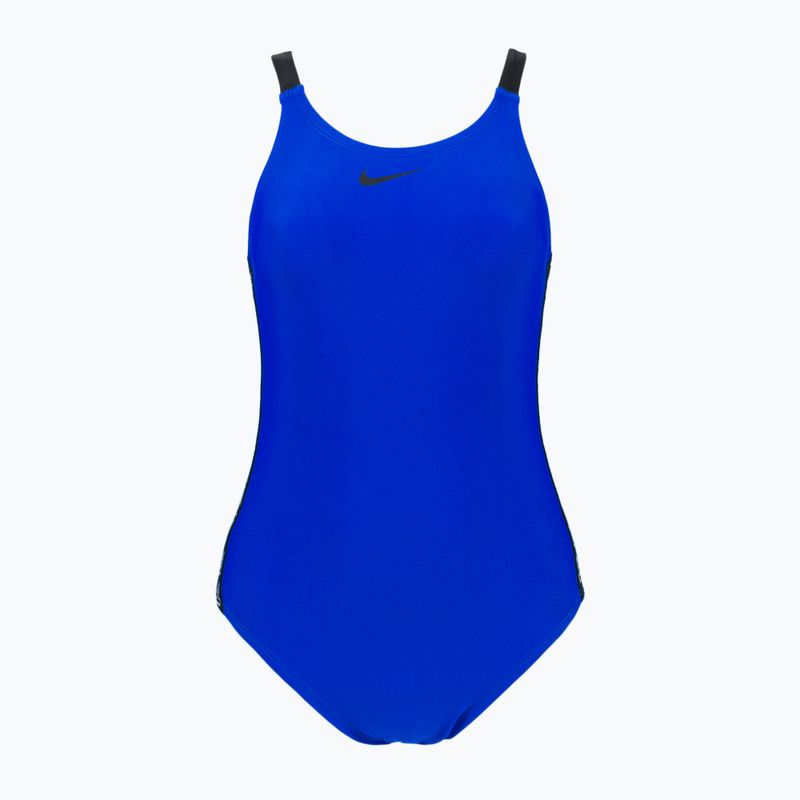 Women's one-piece swimsuit Nike Logo Tape Fastback blue NESSB130-416