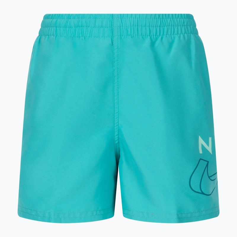 Nike Split Logo 4" Volley green children's swim shorts NESSC786-339