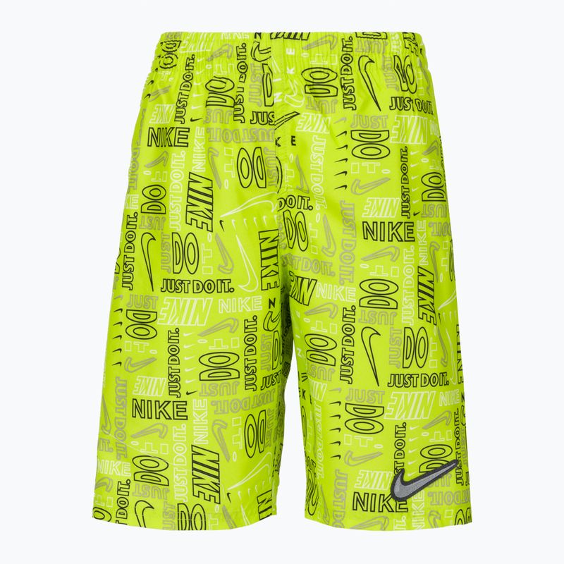 Nike Logo Mashup 8" Volley green children's swim shorts NESSC791-312