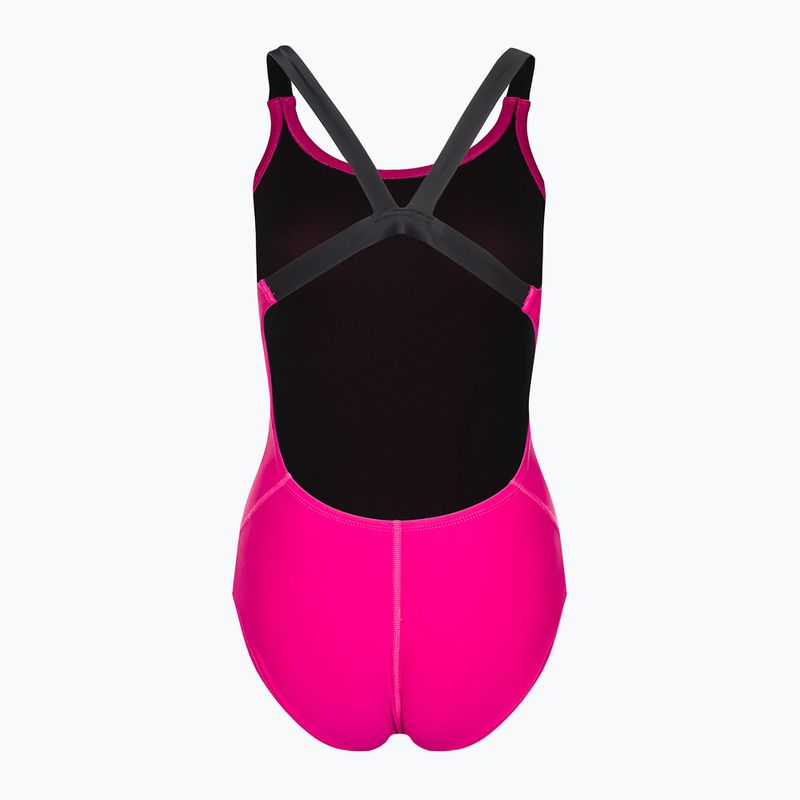 Women's one-piece swimsuit Nike Logo Tape Fastback pink NESSB130-672 2