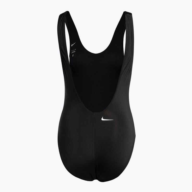 Women's Nike Multi Logo One-Piece Swimsuit Black NESSC250-001 2