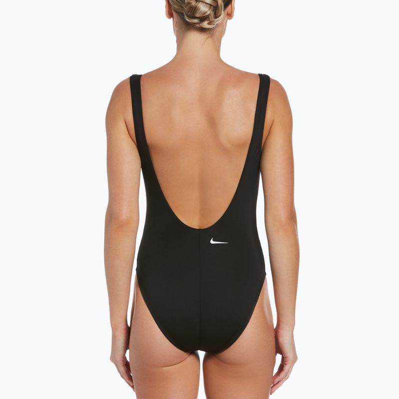 Women's Nike Multi Logo One-Piece Swimsuit Black NESSC250-001 8