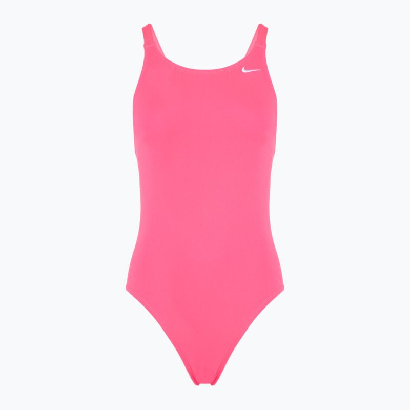 Nike Hydrastrong Solid Fastback women's one-piece swimsuit hyper pink