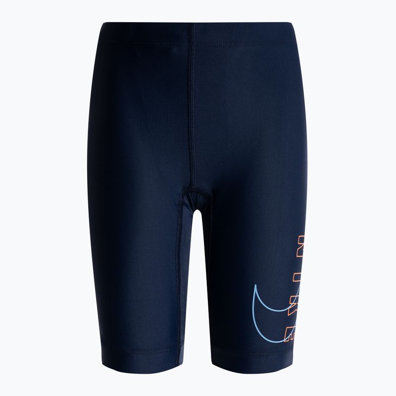 Nike Multi Logo Children's Swim Jammer Navy blue NESSC858-440