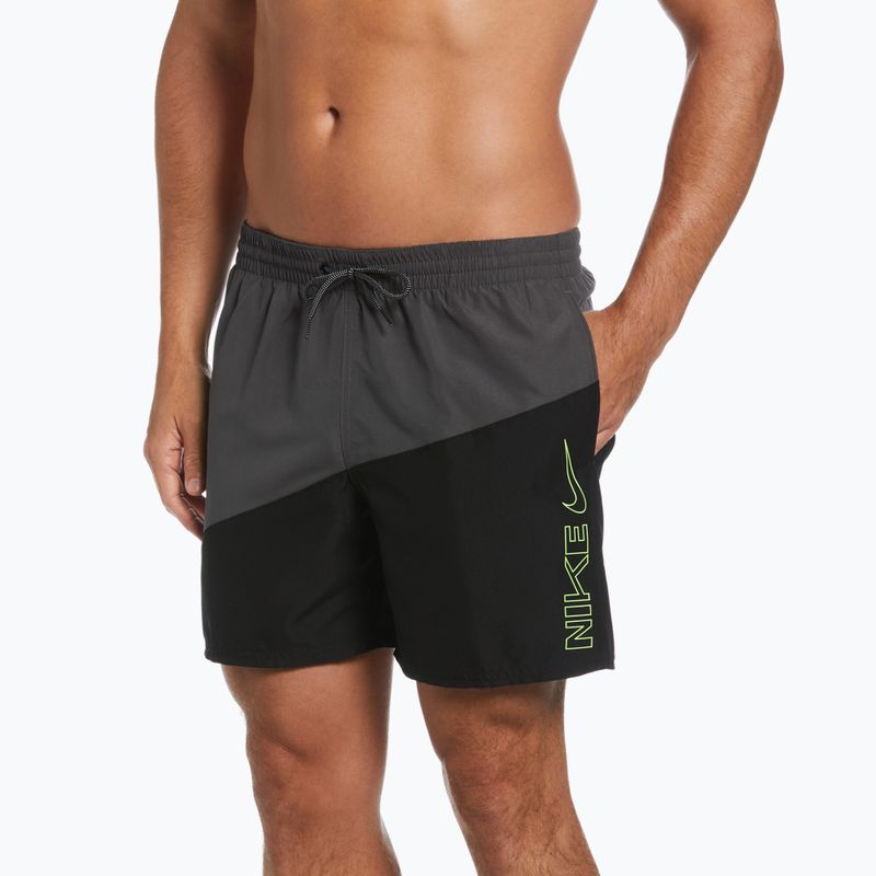 Men's Nike Block Swoosh 5" Volley swim shorts black NESSC492-001 3