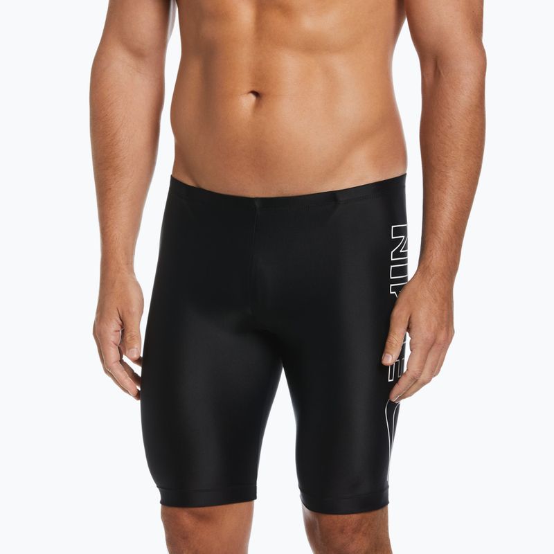 Men's Nike Multi Logo Swim Jammer Jet Black NESSC588-006 5