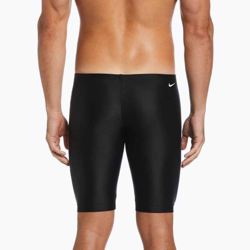 Men's Nike Multi Logo Swim Jammer Jet Black NESSC588-006 6