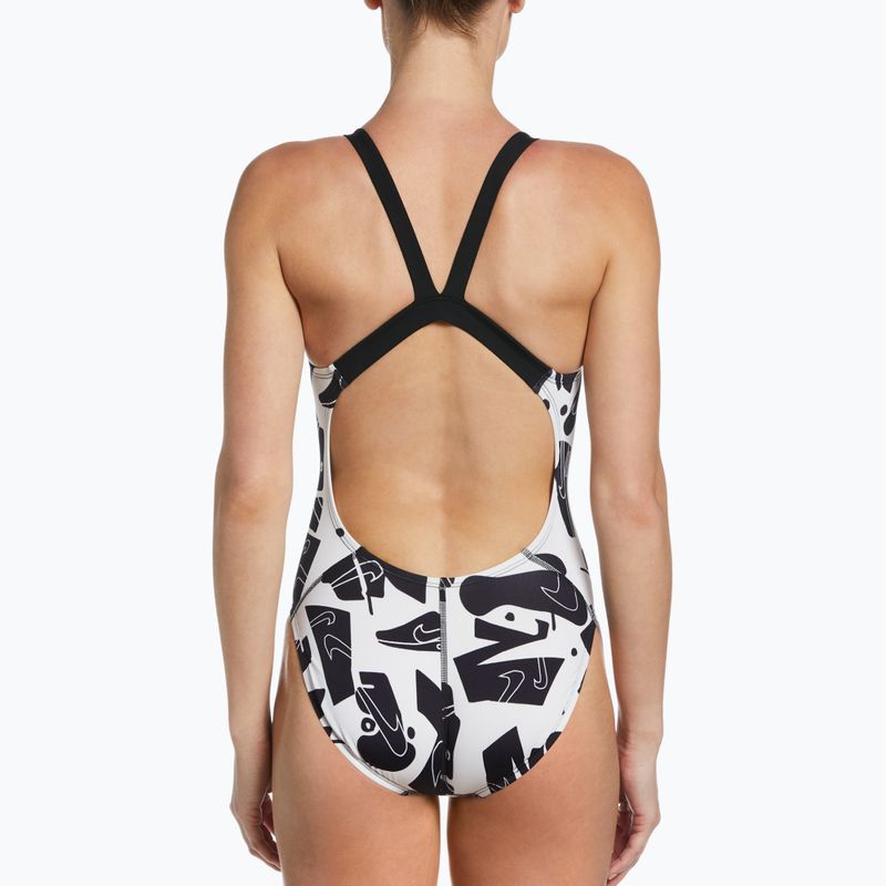 Nike Multiple Print Fastback Women's One-Piece Swimsuit Black NESSC050-001 7