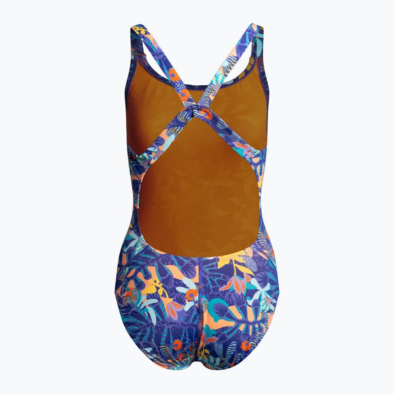 Women's one-piece swimsuit Nike Multiple Print Fastback purple NESSC050-593 2