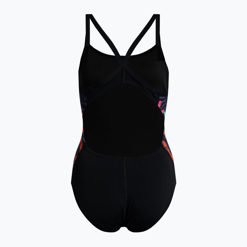 Women's swimsuit one-piece Nike Multiple Print Racerback Splice One black NESSC051-001 2