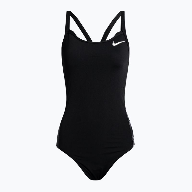 Women's swimsuit Nike Multiple Print Racerback Splice One jet black NESSC051-006