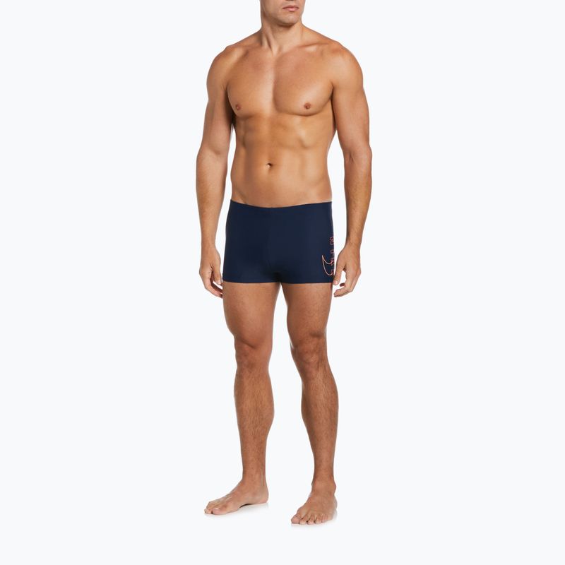 Men's Nike Reflect Logo Square Leg swim boxers navy blue NESSC583-440 7