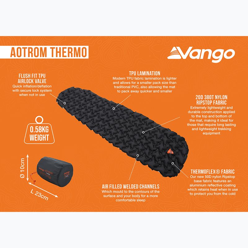 Vango Aotrom Thermo inflatable mat anthracite 10