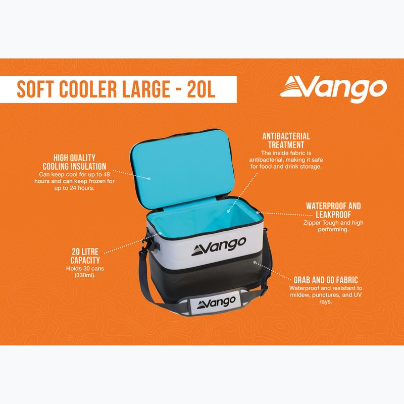 Vango Soft Cooler Large 20 l cool grey thermal bag 7