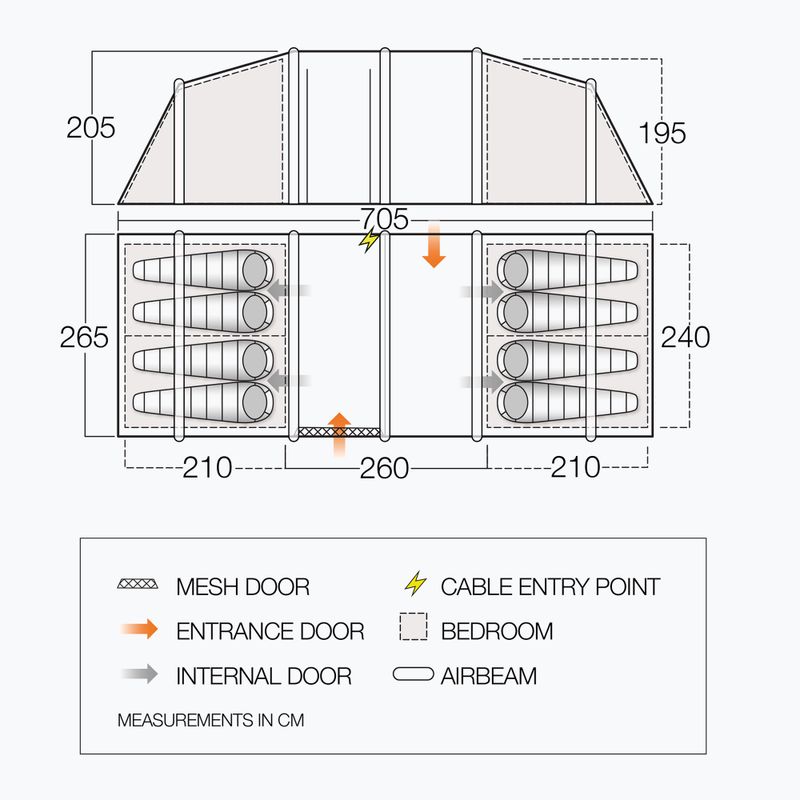 Vango Castlewood Air 800XL Package tent 5