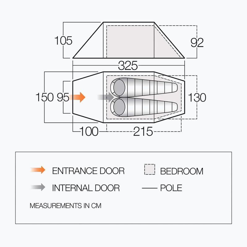 Vango Scafell 200 pamir green 2-person camping tent 2