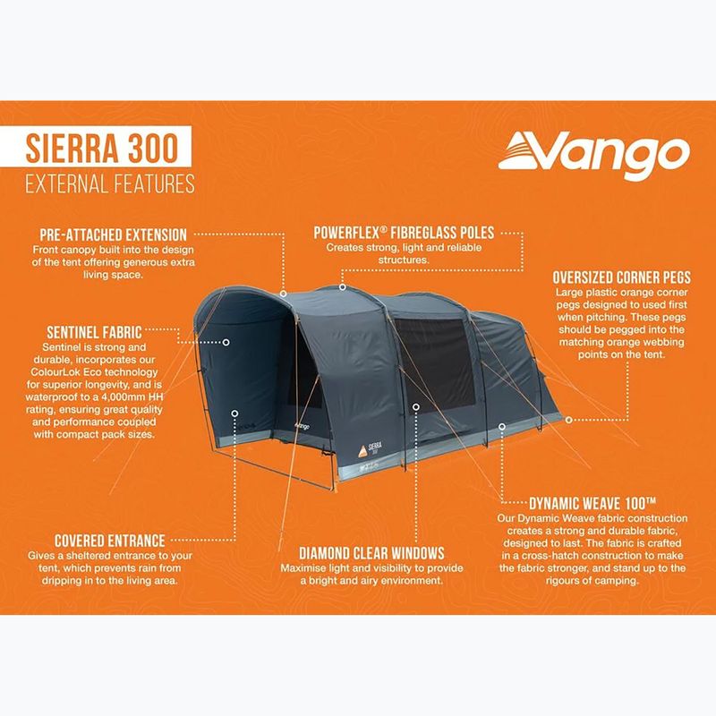 3-person camping tent Vango Sierra 300 deep blue 10