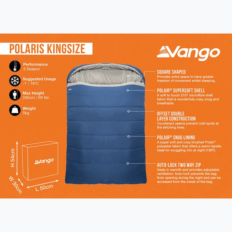 Vango Polaris Kingsize neptune sleeping bag 10