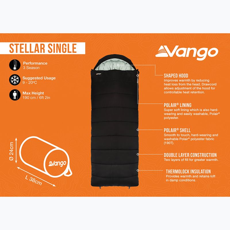 Vango Stellar sleeping bag single black 10
