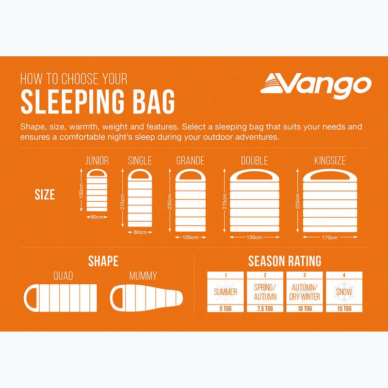 Vango Stellar Grande sleeping bag black 10