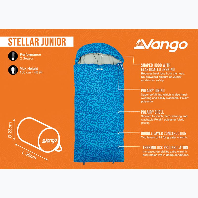 Vango Stellar Junior children's sleeping bag atlantic blue 10