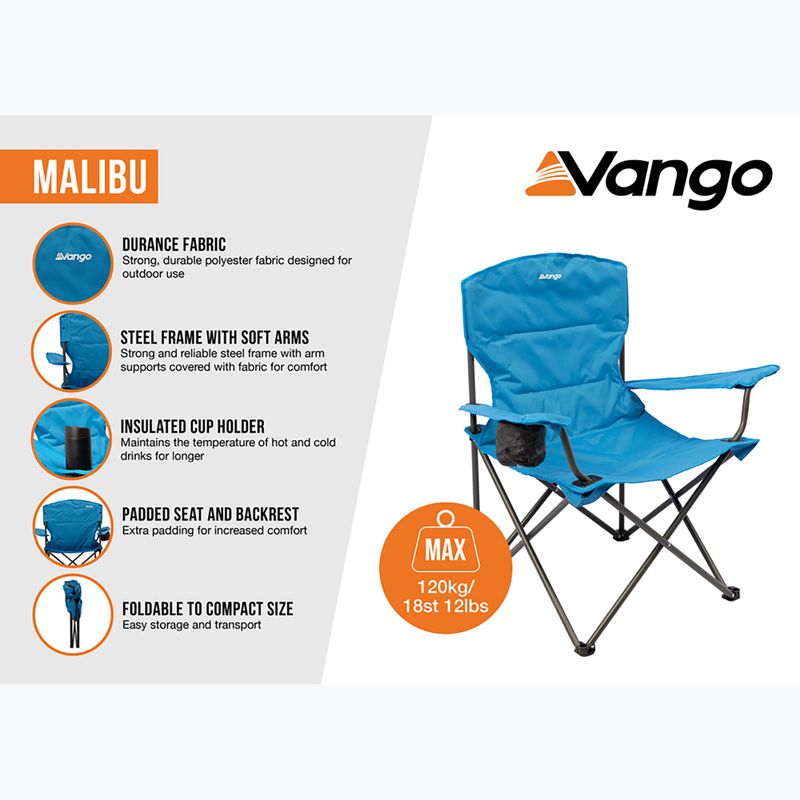 Vango Malibu cobalt hiking chair 7