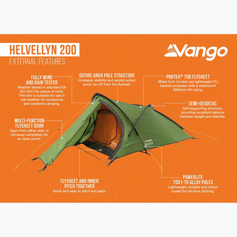 Vango Helvellyn 200 pamir green 2-person trekking tent 18
