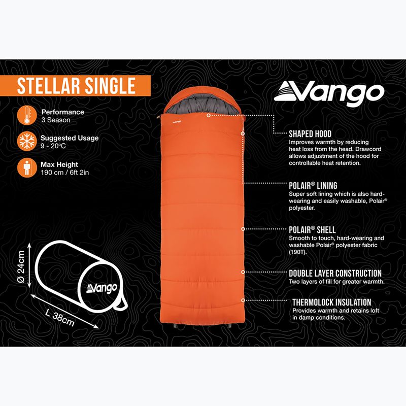 Vango Stellar Single harissa sleeping bag 9