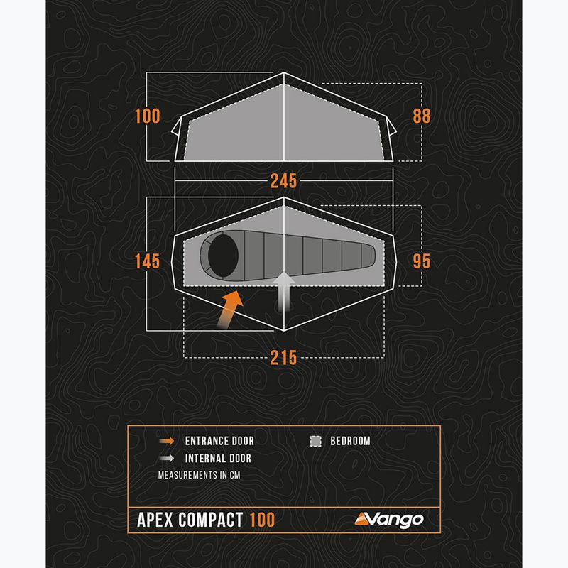 Vango Apex Compact 100 forest green 1-person trekking tent 2