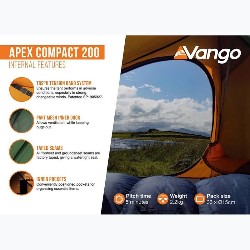 Trekking tent 2-osobowy Vango Apex Compact 200 forest green 14