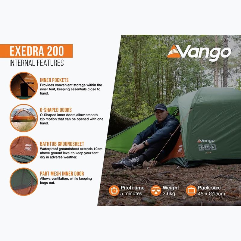 Trekking tent 2-osobowy Vango Exedra 200 forest green 12