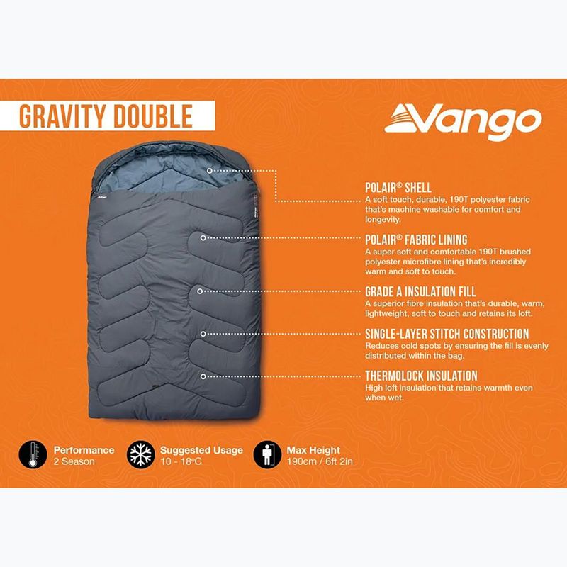 Sleeping bag Vango Gravity Double deep blue 6