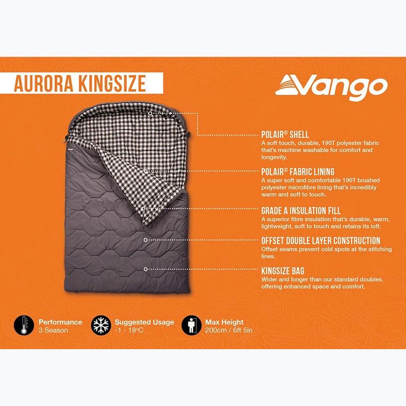 Sleeping bag Vango Aurora Kingsize excalibur 6