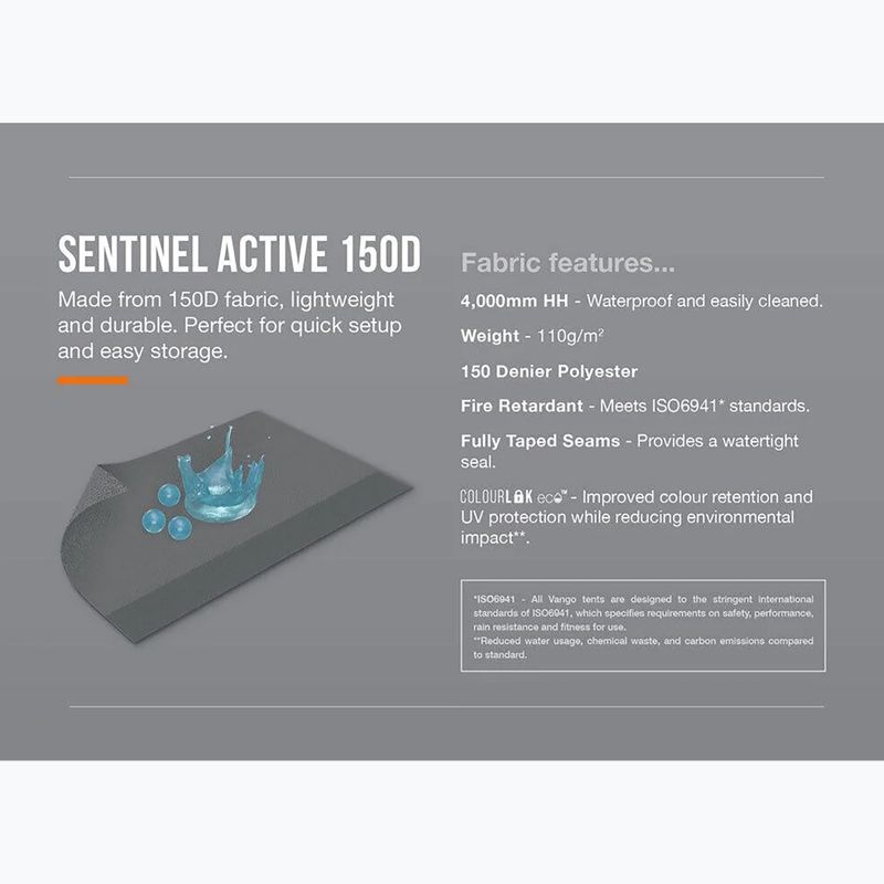 Car awning Vango AirHub II Low cloud grey 13