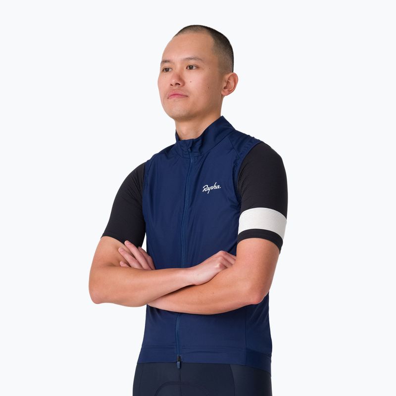 Men's cycling vest Rapha Core Gilet Navy/White 2