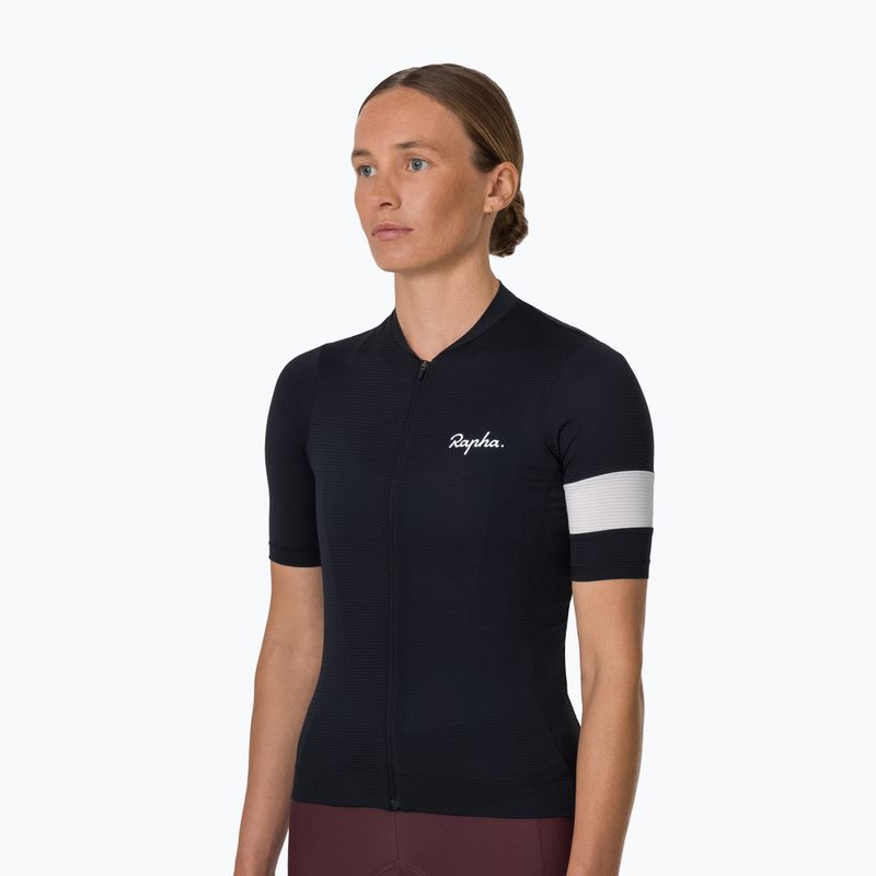 Women's cycling shirt Rapha Core Lightweight Jersey black/white 2