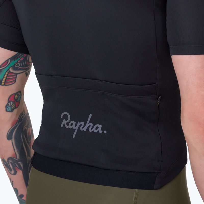 Men's cycling shirt Rapha Brevet Element Jersey black/dark grey 4