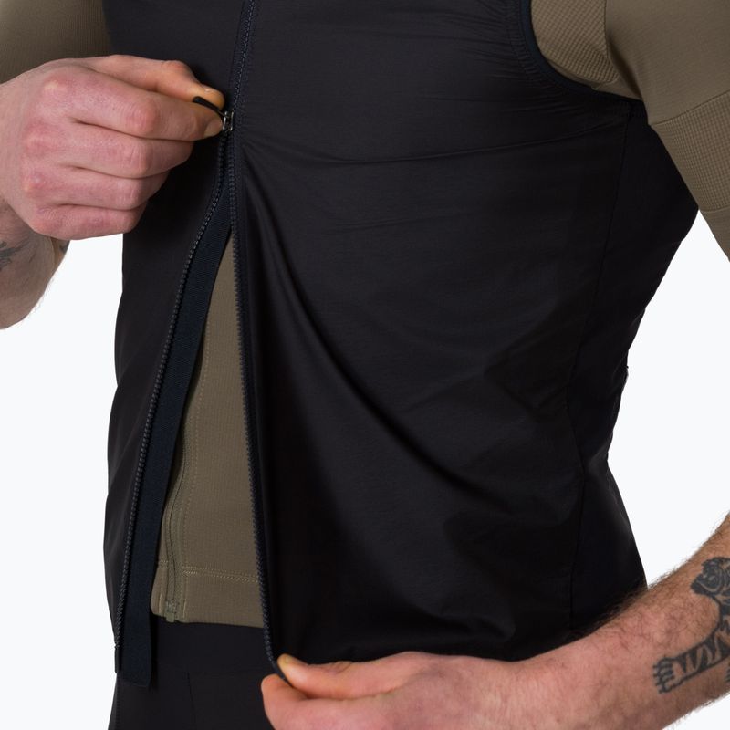 Men's cycling vest Rapha Brevet Element Wind Gilet black/grey 3