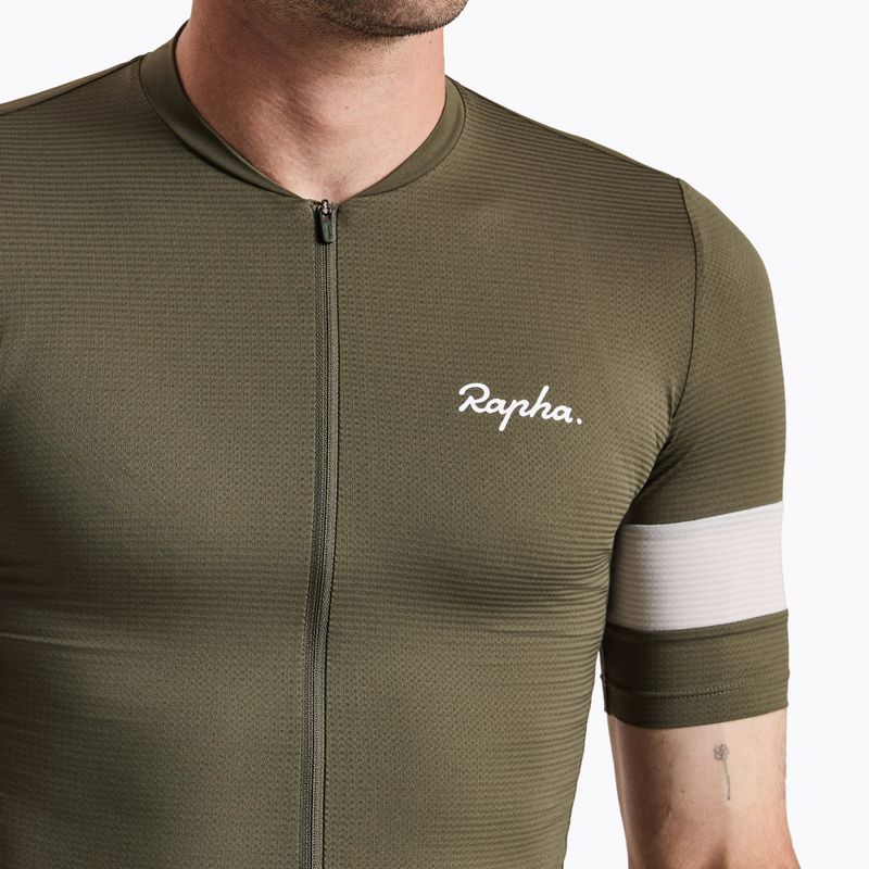 Men's cycling shirt Rapha Core Lightweight Jersey dark green/white 3